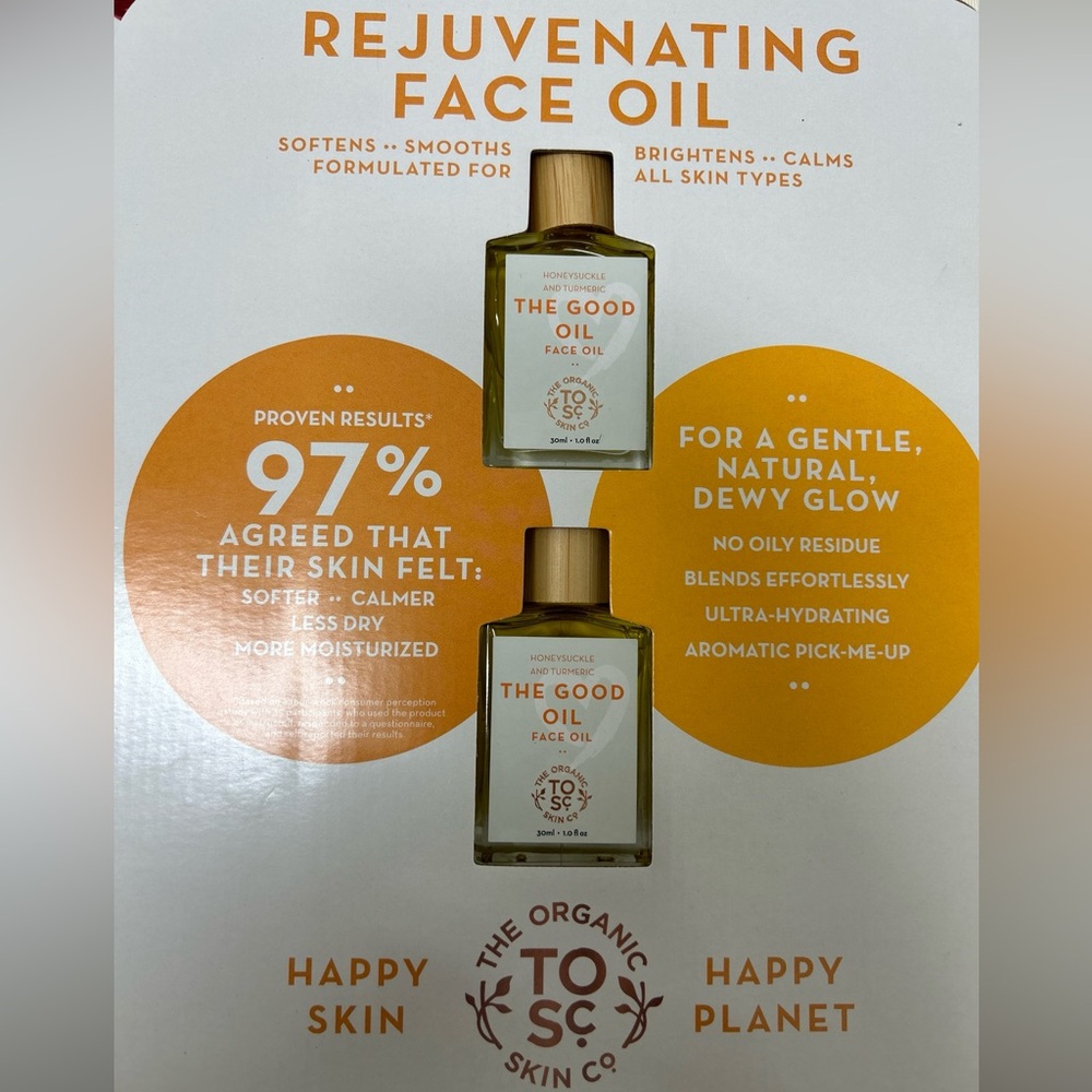The Organic Skin Co The Good Oil Honeysuckle and Turmeric Face Oil 1oz 2-pk